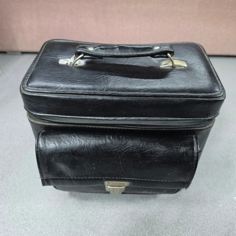 Marsand Camera Bag Medium Vintage Faux Leather Velvet Lined